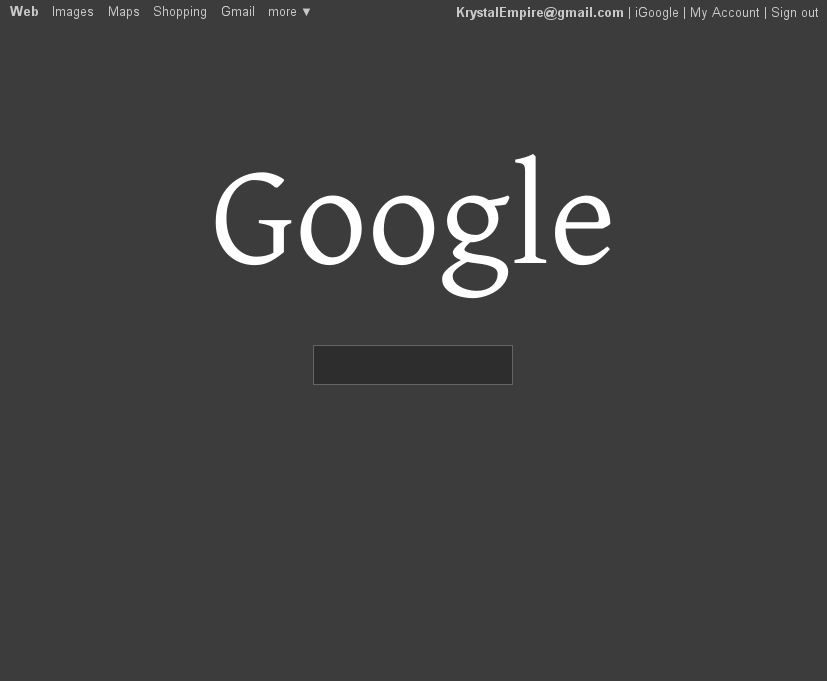Google - The Darkness - With User Bar