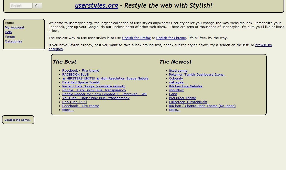 Userstyles.org - Light and Simple