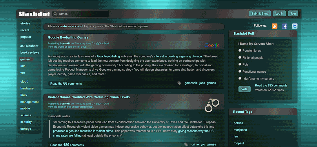 Slashdot - Dark Shiny Transparency - Teal