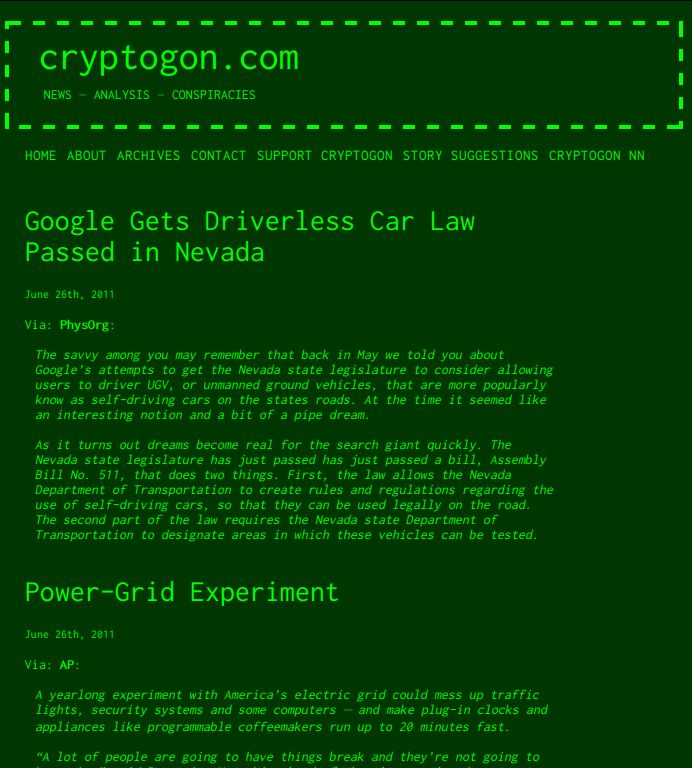 cryptogon.com -- green screen restyle