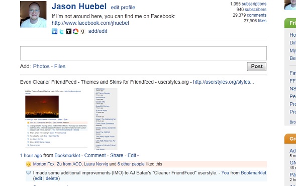 Even Cleaner FriendFeed