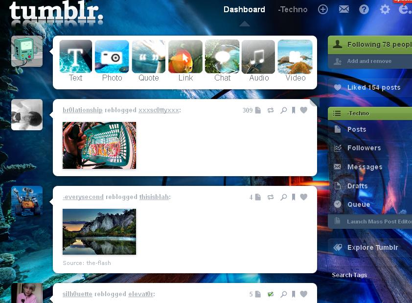 Underwater Tunnel- Reflection Tumblr Logo + Icons