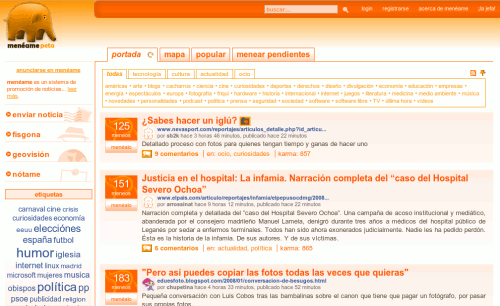 Menéame (Orange & Cool)