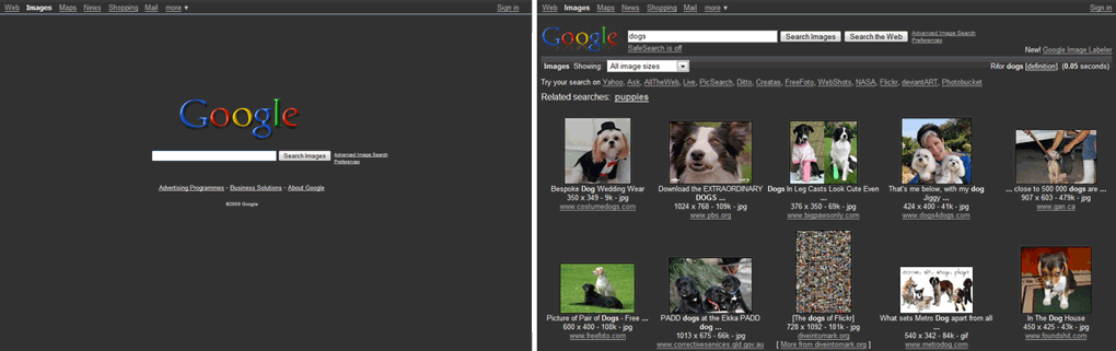 Google Classic Grey Image Search - for com & co.uk