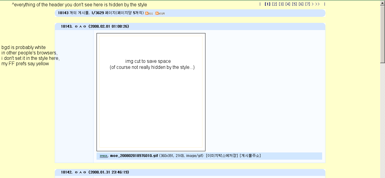 Moeboard.net - bare post images + page navi