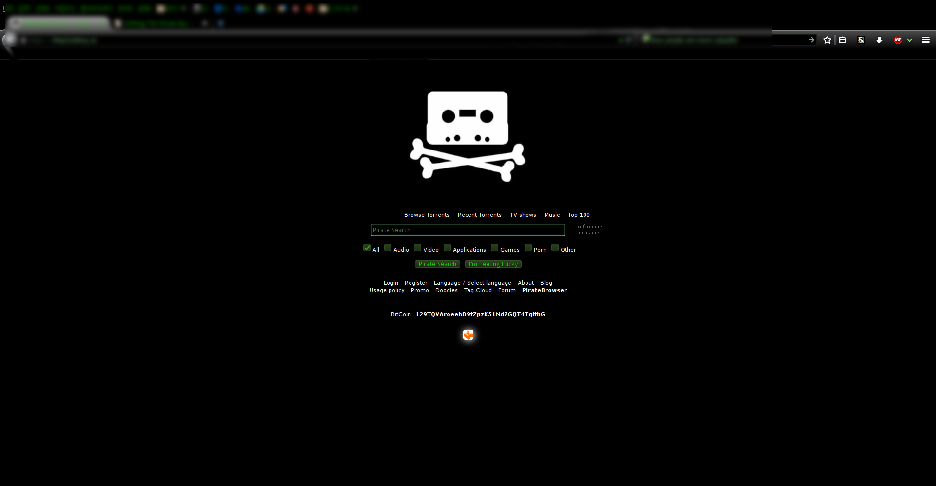 The Pirate Bay - Simple Black + Custom Gfx