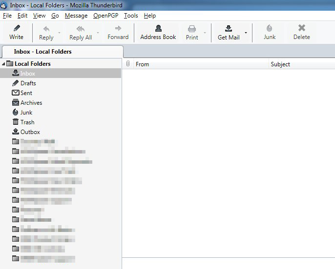 Thunderbird Style - Silver/Gray with folder icons
