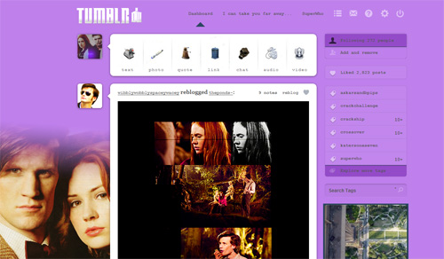 Doctor Who - Light Purple Amy&Eleven Dashboard