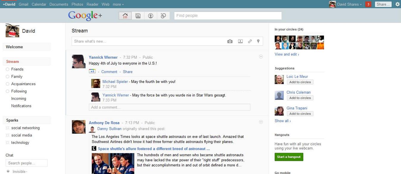Google+ (Google Plus) Custom Theme