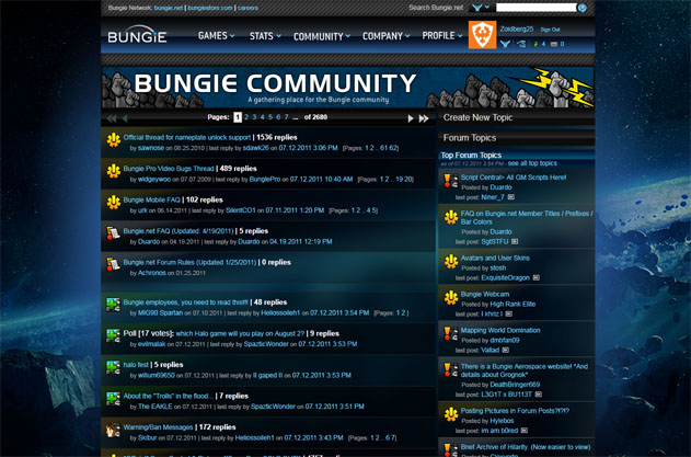Glass Galaxies - a theme for Bungie.net