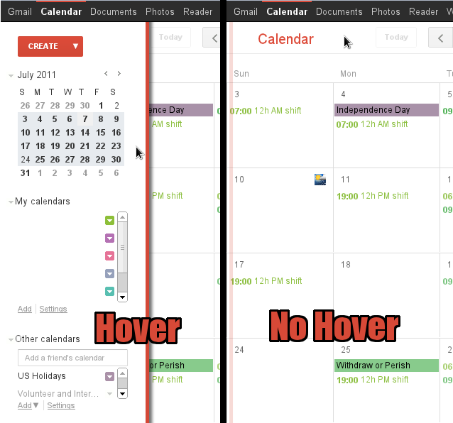 Google Calendar - Autohide Tool Palette (Sept2011)