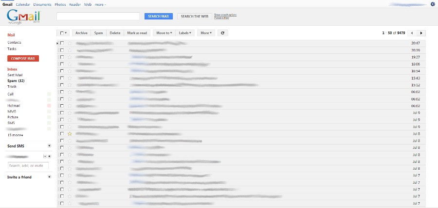Gmail - 'Preview' theme fix (even denser)