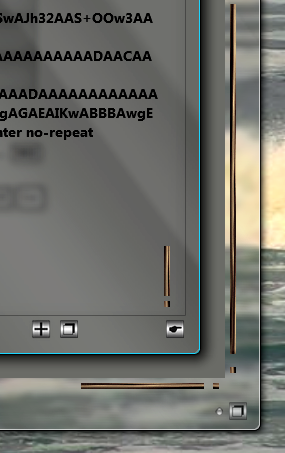 Scrollbar Gold on Glass Fx4*