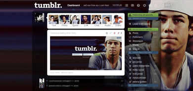 nick jonas tumblr dash/menu 6