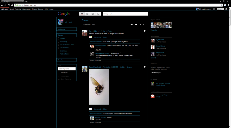 Google+ Theme : Khaotic Blue.