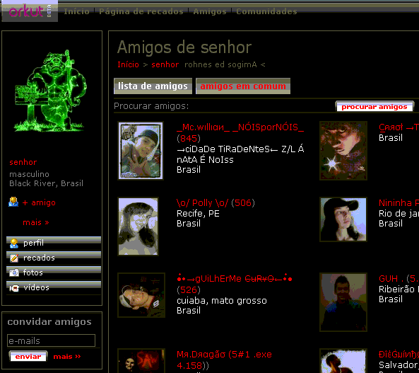 orkut preto: Senhor do orkut