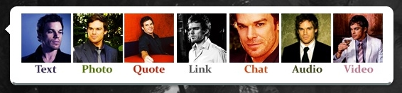 Michael C. Hall Tumblr Menu Icons