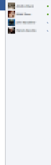 Facebook chat: connected friends only