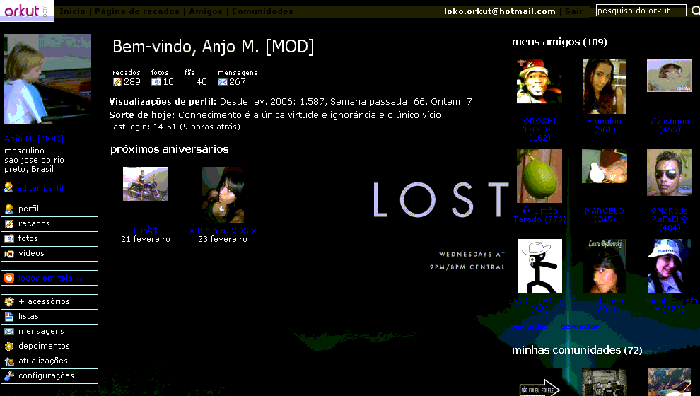 Lost orkut - Senhor do orkut