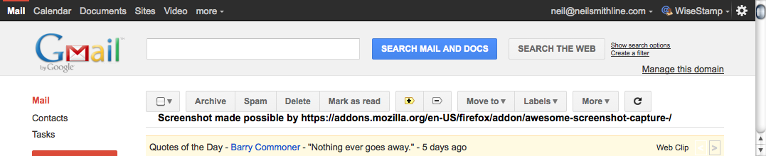 Gmail: Hide Annoying, Pink Forwarding Warning