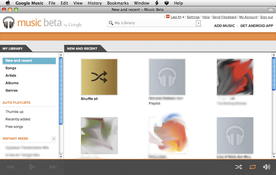 Google Music FLUID