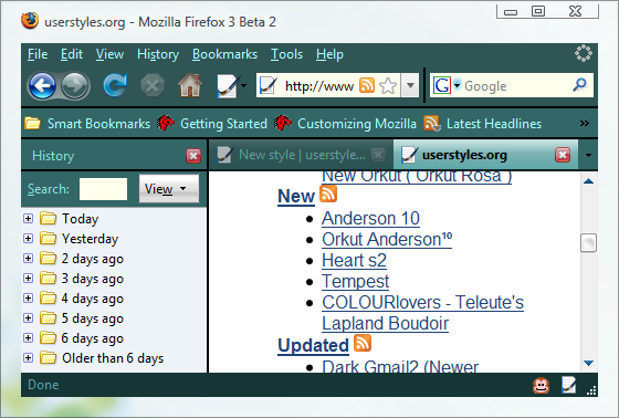 Foxteal 0.1: Dark blue/green simple look for FF(3)