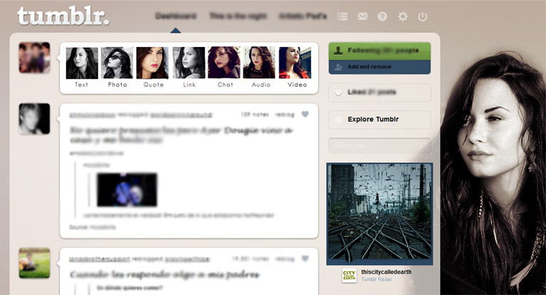 Demi Lovato Tumblr Theme