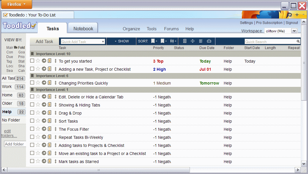 ToodleDo - minimalist style for new layout