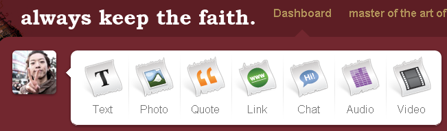 Always keep the faith tumblr logo