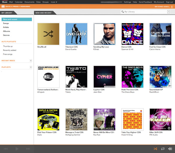 Google Music - smaller, more styled.