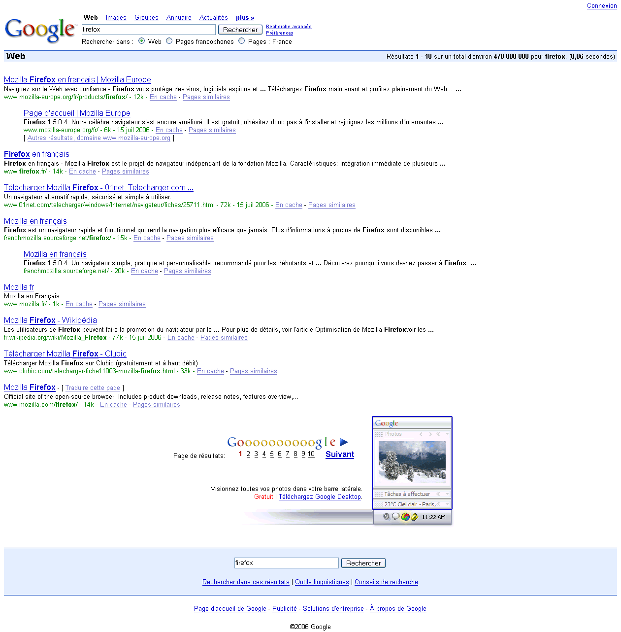 Google - widen the searches display