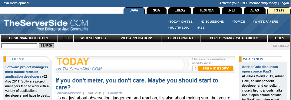 theserverside.com - Reduce space for ad banner