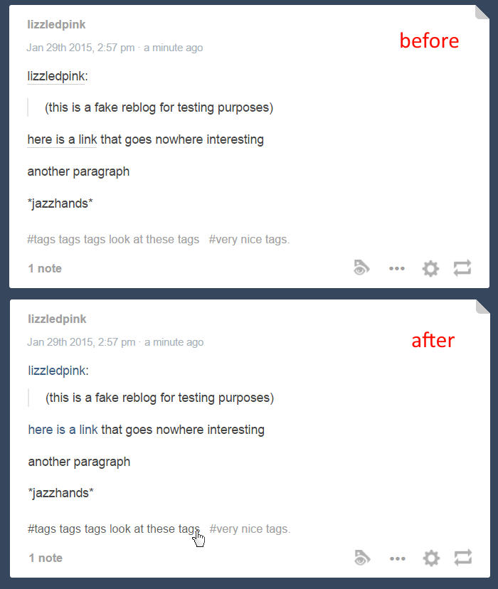 Tumblr Dashboard - Minor Tweaks