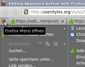 Appmenu-button with Firefox-Icon on Linux/Ubuntu