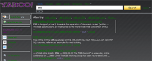 Yahoo search Dark grey