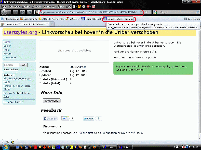 Link preview moved "into" the urlbar like Fission