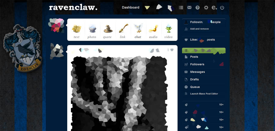 Harry Potter Ravenclaw Tumblr Theme