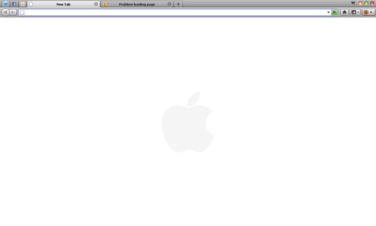 Apple Logo in About:Blank  and About:NetError