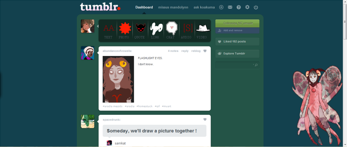 Tumblr Skin - God Tier Aradia