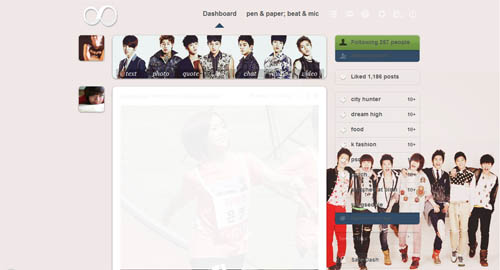 infinite tumblr theme