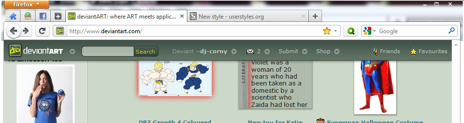 deviantART Sticky Top and Mature Marker