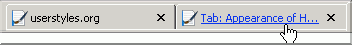 Tab: Appearance of hyperlink for unread tabs