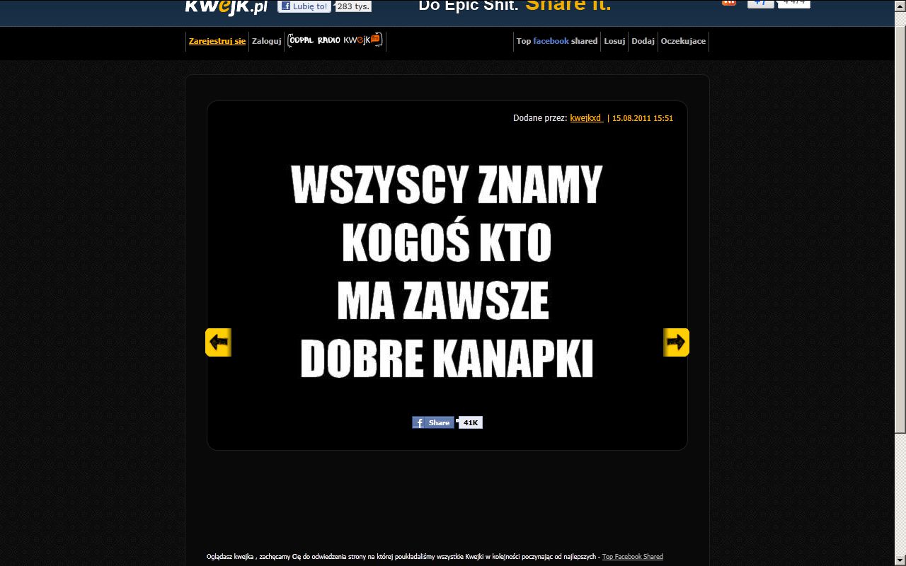 kwejk.pl - Remove Ads and Facebook panel