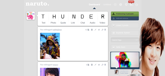 Cheondung (MBLAQ) dashboard theme and icons