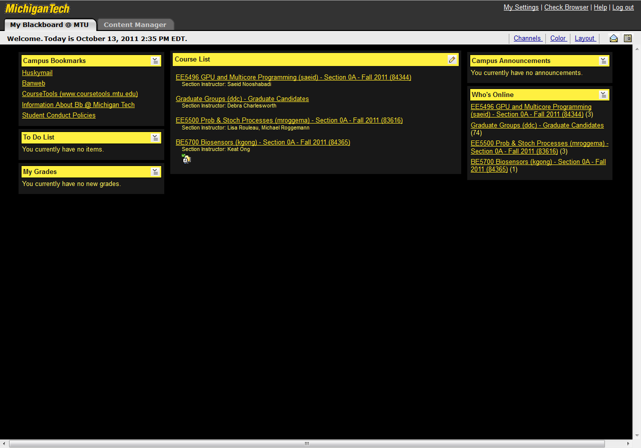 Blackboard color edit for MTU