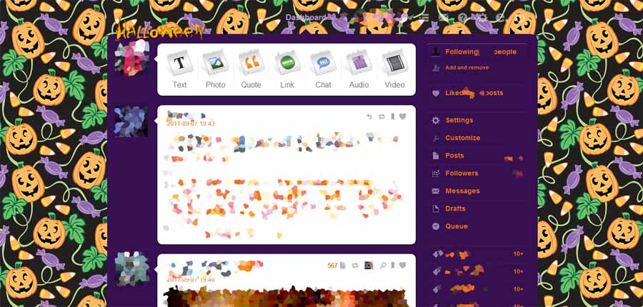 Halloween Tumblr Theme