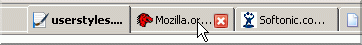 Tab: Show/Hide close tab button with mouse-over.