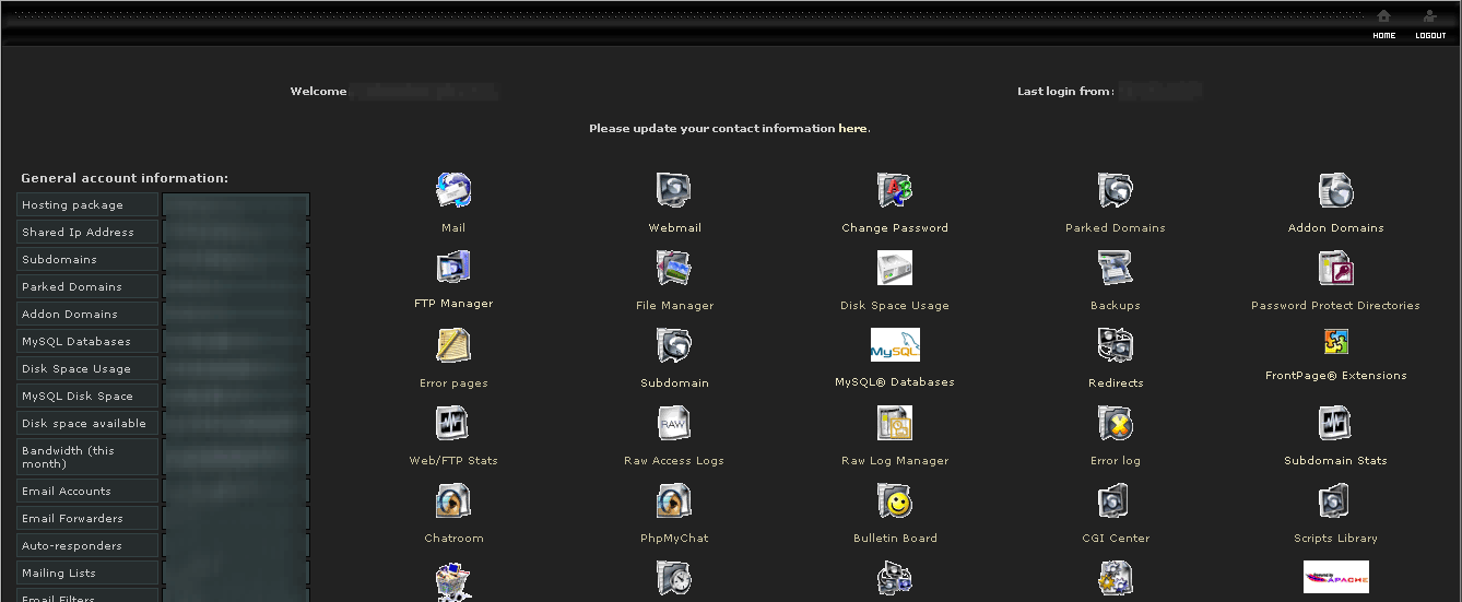 painted black - cPanel Theme 2.6.*