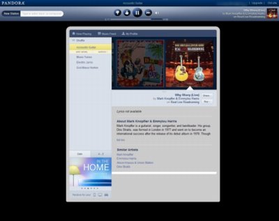 Pandora - New site player
