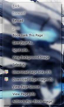 Firefox - Glass Menus